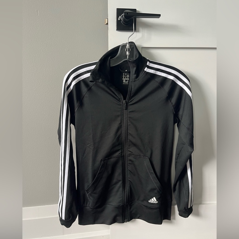 Adidas Black and White Athletic Jacket
